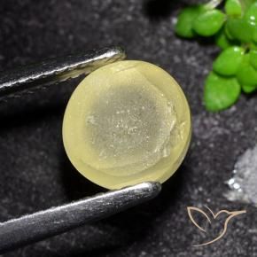 3.41克拉天然猫眼磷灰石，圆形的，半透明