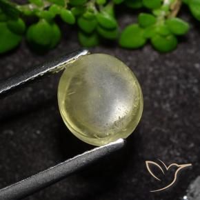 2.34克拉天然猫眼磷灰石，椭圆形，透明