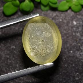 3.51克拉天然猫眼磷灰石，椭圆形切割，半透明