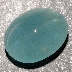 11.04克拉天然绿色Cat's Eye Aquamarine，透明，14.1×10.5毫米，透明/半透明