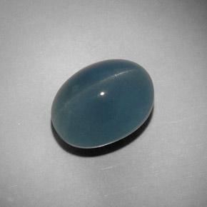 11.25克拉天然绿色Cat's Eye Aquamarine，椭圆形切割，14.4×11.1毫米，半透明
