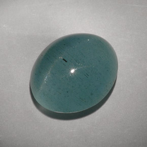 11.55克拉天然绿色Cat's Eye Aquamarine，透明，15×12.8毫米，透明/半透明