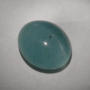 11.55克拉天然绿色Cat's Eye Aquamarine，透明，15×12.8毫米，透明/半透明