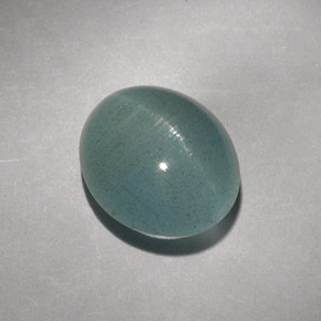 8.31克拉天然绿色Cat's Eye Aquamarine，透明，12.7×10.9毫米，透明/半透明