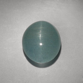 8.31克拉天然绿色Cat's Eye Aquamarine，透明，12.7×10.9毫米，透明/半透明
