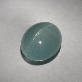 8.31克拉天然绿色Cat's Eye Aquamarine，透明，12.7×10.9毫米，透明/半透明