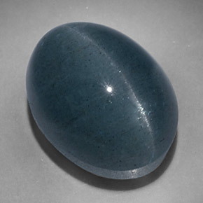 17.47克拉天然绿色Cat's Eye Aquamarine，椭圆形切割，15.9×12.3毫米，半透明