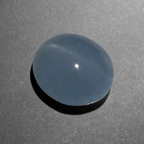 8.46克拉天然绿色Cat's Eye Aquamarine，椭圆形切割，12.6×11.1毫米，半透明