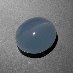 8.46克拉天然绿色Cat's Eye Aquamarine，椭圆形切割，12.6×11.1毫米，半透明