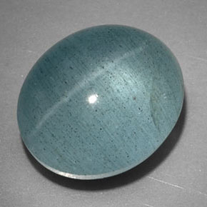 11.08克拉天然绿色Cat's Eye Aquamarine，透明，14.1×11.9毫米，透明/半透明