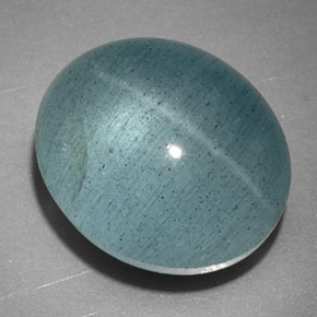 11.08克拉天然绿色Cat's Eye Aquamarine，透明，14.1×11.9毫米，透明/半透明