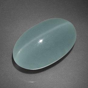17.96克拉天然绿松石Cat's Eye Aquamarine，透明，18.8×11.6毫米，透明/半透明