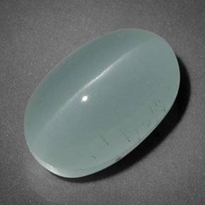 7.70克拉天然绿色Cat's Eye Aquamarine，透明，13.6×8.8毫米，透明/半透明