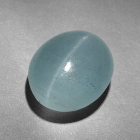 10.32克拉天然猫眼海蓝宝石,椭圆形,半透明