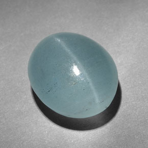 10.32克拉天然猫眼海蓝宝石,椭圆形,半透明