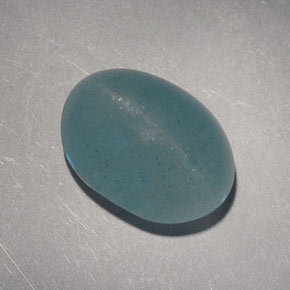 6.60克拉天然绿色Cat's Eye Aquamarine，椭圆形切割，12.9×9.4毫米，半透明