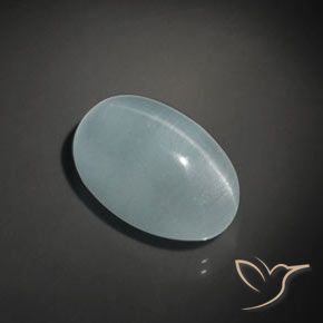 17.45克拉天然猫眼海蓝宝石，椭圆形，透明