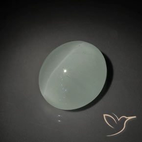 13.10ct 天然 暖绿 猫眼海蓝宝石, 椭圆形, 透明