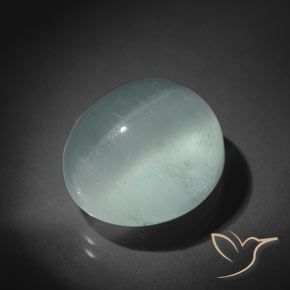 15.50ct 天然 非常浅的海绿色 猫眼海蓝宝石, 椭圆形, 透明
