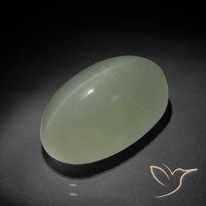 17.40ct 天然 黄绿色 猫眼海蓝宝石, 椭圆形, 透明