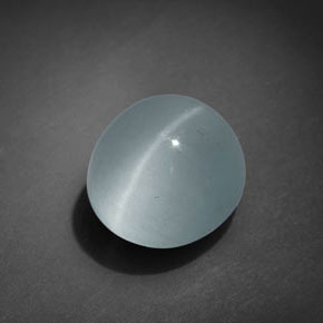 4.95克拉天然猫眼海蓝宝石，椭圆形，透明