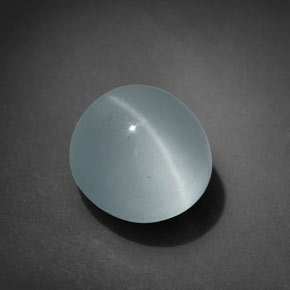 4.95克拉天然猫眼海蓝宝石，椭圆形，透明