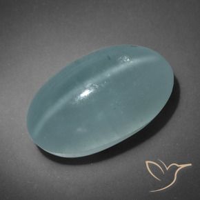16.01克拉天然猫眼海蓝宝石，椭圆形，半透明