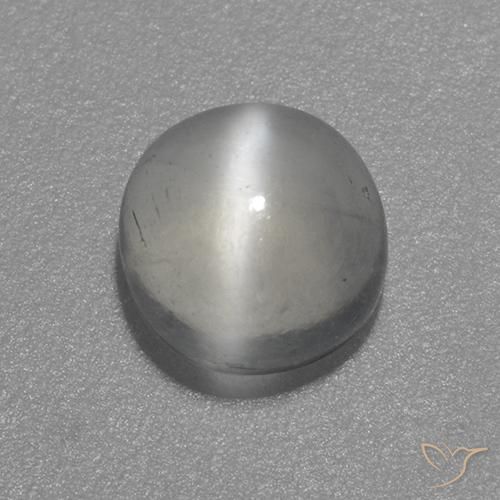 0.88克拉天然月光石猫眼，圆形的，透明