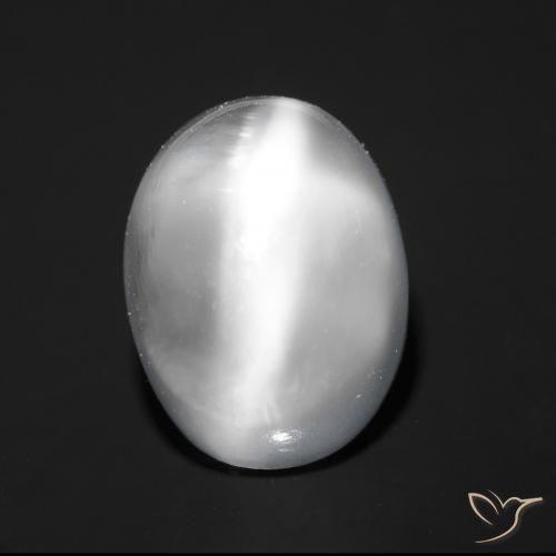1.87ct 天然 白色 猫眼月光石, 椭圆形, 透明
