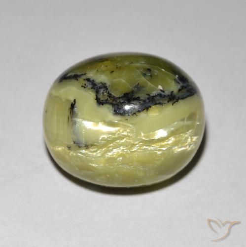7.27ct 天然 大地绿 猫眼蛋白石, 椭圆形, 不透明