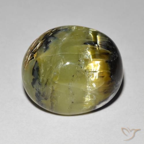 7.49ct 天然 大地绿 猫眼蛋白石, 椭圆形, 不透明