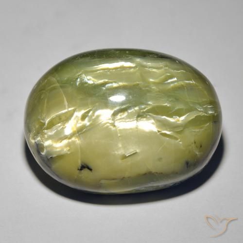38.44ct 天然 大地绿 猫眼蛋白石, 椭圆形, 不透明