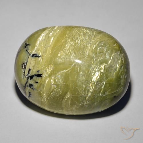 26.42ct 天然 大地绿 猫眼蛋白石, 椭圆形, 不透明