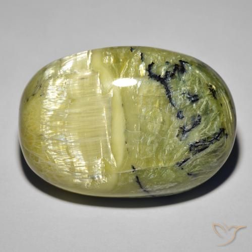 39.60ct 天然 大地绿 猫眼蛋白石, 椭圆形, 不透明