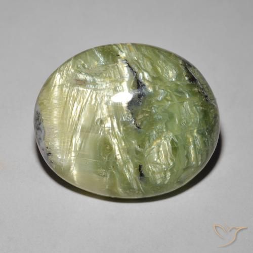 16.89ct 天然 大地绿 猫眼蛋白石, 椭圆形, 不透明