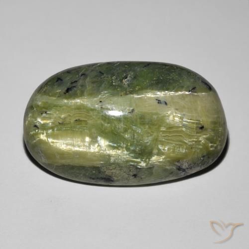17.52ct 天然 大地绿 猫眼蛋白石, 椭圆形, 不透明