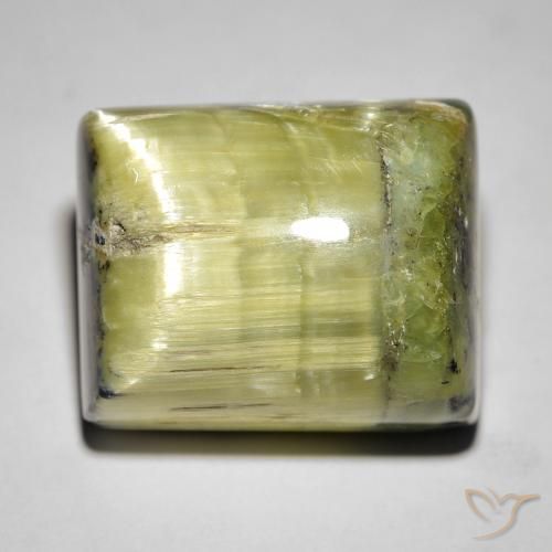 28.65ct 天然 中绿色 猫眼蛋白石, 狭长方形, 不透明