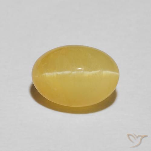 2.21ct 天然 暖黄 猫眼蛋白石, 椭圆形, 不透明