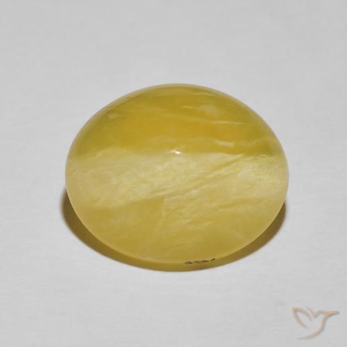 11.49ct 天然 淡黄色 猫眼蛋白石, 椭圆形, 不透明
