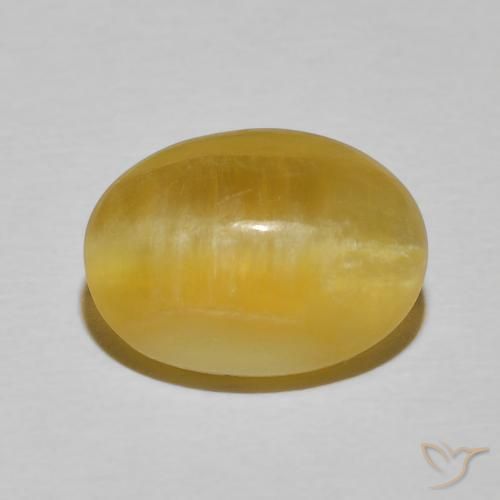 4.91ct 天然 金橙 猫眼蛋白石, 椭圆形, 不透明