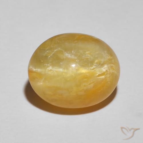 7.90ct 天然 金色 猫眼蛋白石, 椭圆形, 不透明