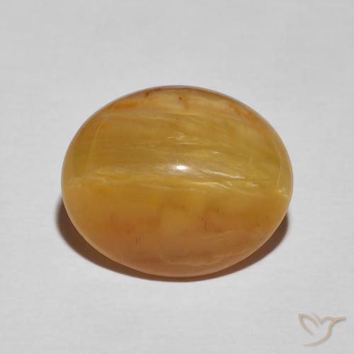 5.89ct 天然 金棕色 猫眼蛋白石, 椭圆形, 不透明