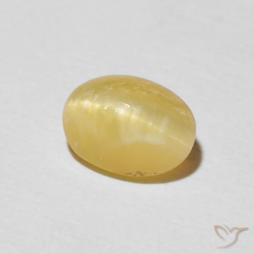 1.45ct 天然 暖黄 猫眼蛋白石, 椭圆形, 不透明