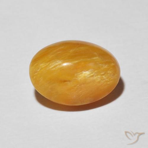 2.93ct 天然 深橙色-金色 猫眼蛋白石, 椭圆形, 不透明