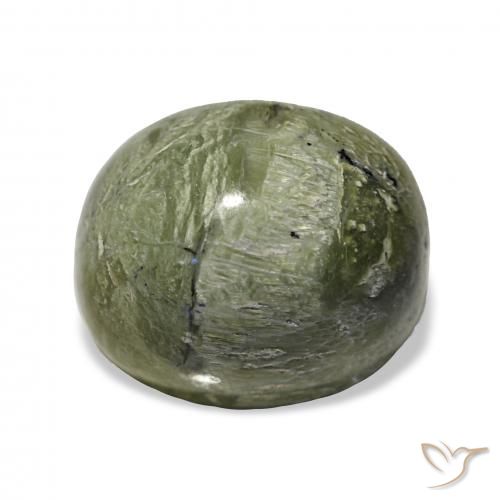 4.64ct 黄绿色 猫眼蛋白石, 椭圆形, 不透明