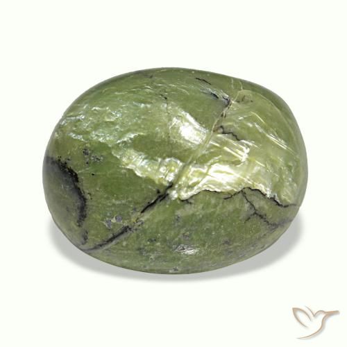 5.40克拉天然多色Cat's Eye Opal，椭圆形切割，13.4×10.5毫米，不透明