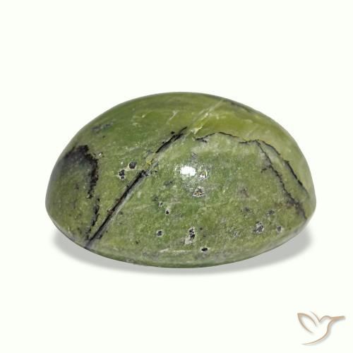 5.40克拉天然多色Cat's Eye Opal，椭圆形切割，13.4×10.5毫米，不透明