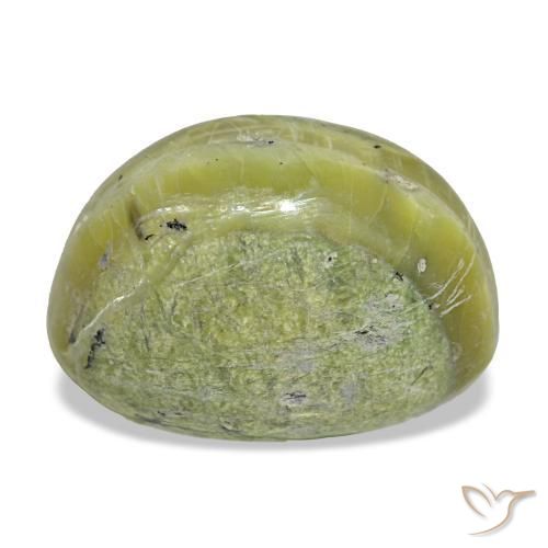 11.22克拉天然绿色Cat's Eye Opal，椭圆形切割，16.1×12毫米，不透明