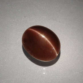 2.56克拉天然棕色Cat's Eye Scapolite，椭圆形切割，9.1×7.3毫米，不透明
