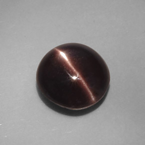 3.46克拉天然棕色Cat's Eye Scapolite，椭圆形切割，9.4×8.9毫米，不透明